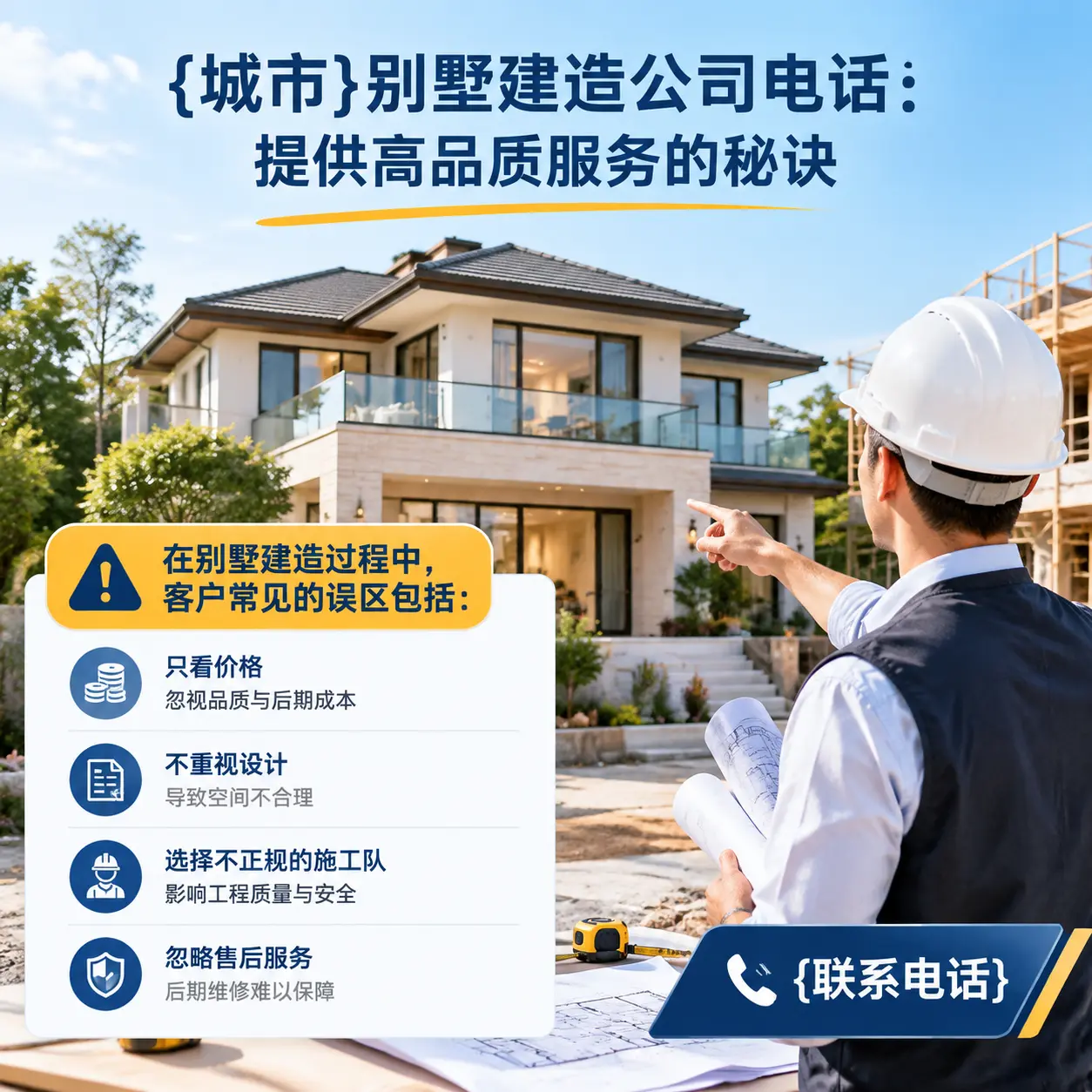 赫章别墅建造公司电话:提供高品质服务的秘诀