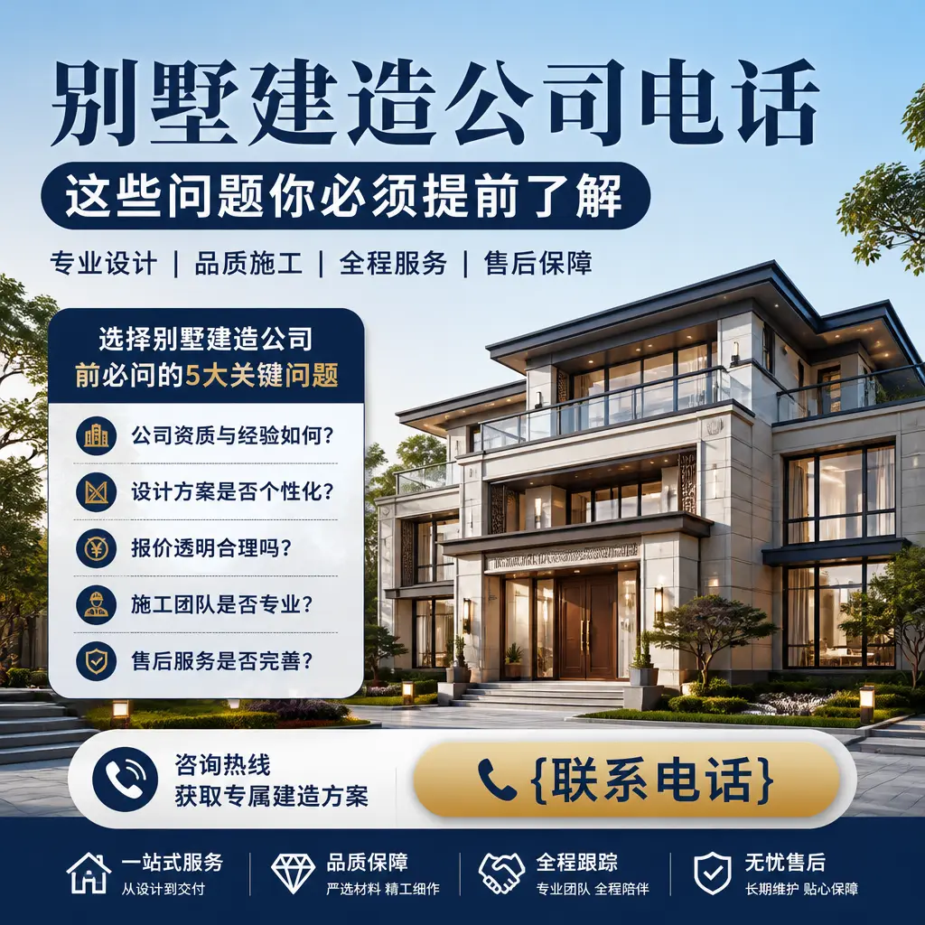 赫章别墅建造公司电话，这些问题你必须提前了解